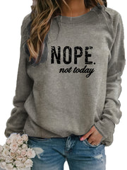 Letter Print Pullover Sweatshirt Casual Long Sleeve Crew Neck Sweatshirt