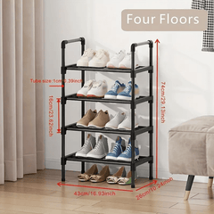 8-Layer Shoes Storage Rack Floor Standing Shelf for Doorway Corridor Bathroom