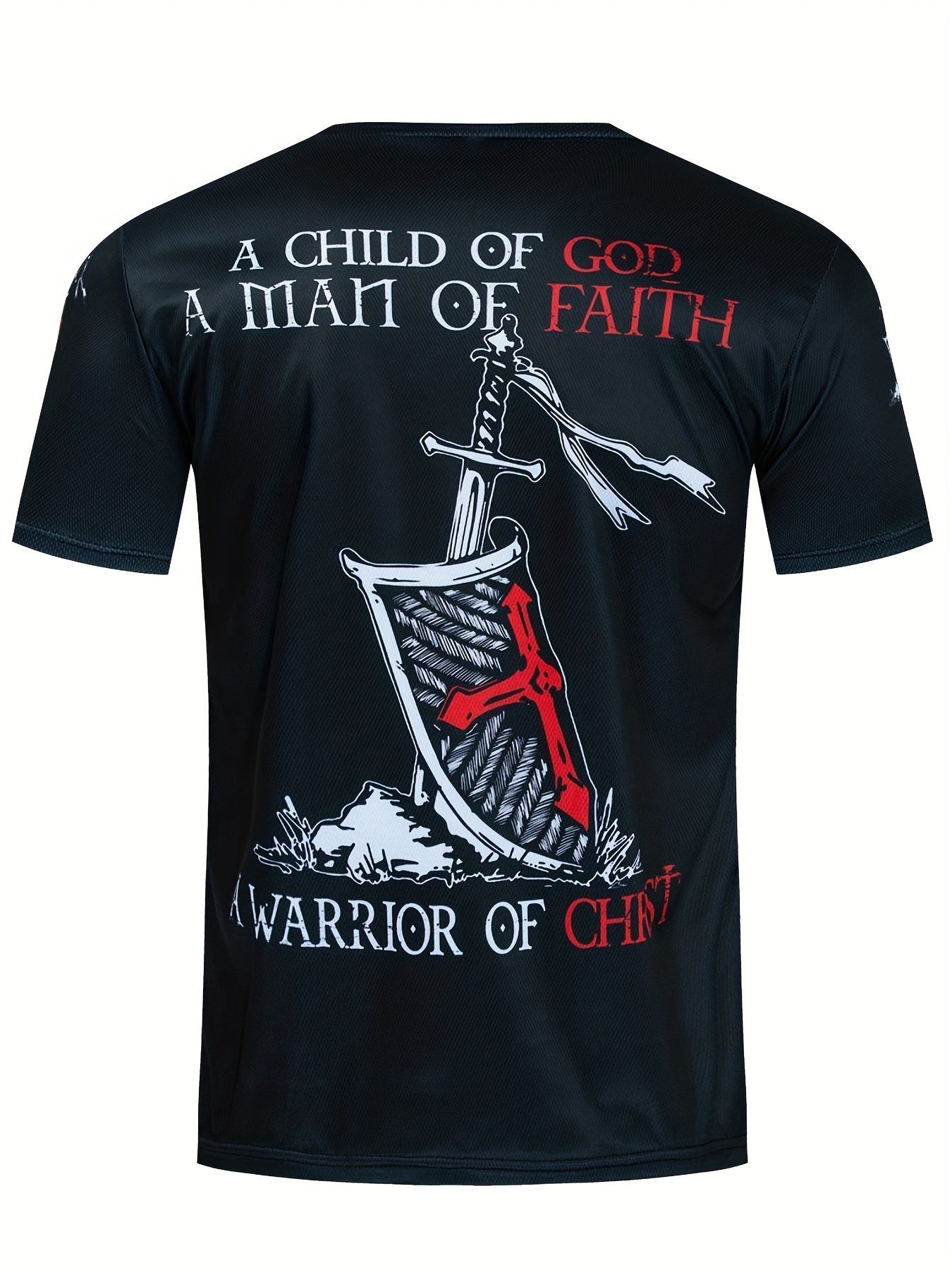 Vintage Knight Graphic T shirt 3D Print Crew Neck Tee for Men