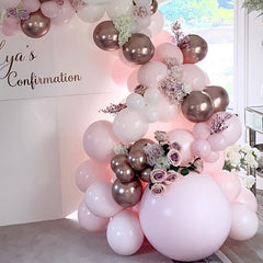 Pink Latex Rose Balloons Garland for Wedding Birthday Gender Reveal