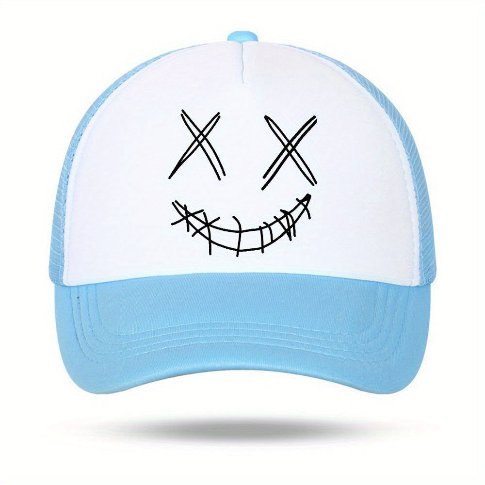 Cracked Corner Of The Mouth Print Men's Sunshade Mesh Hat