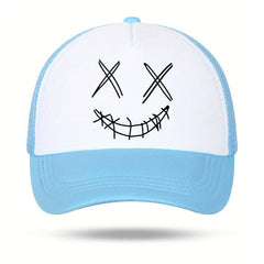 Cracked Corner Of The Mouth Print Men's Sunshade Mesh Hat