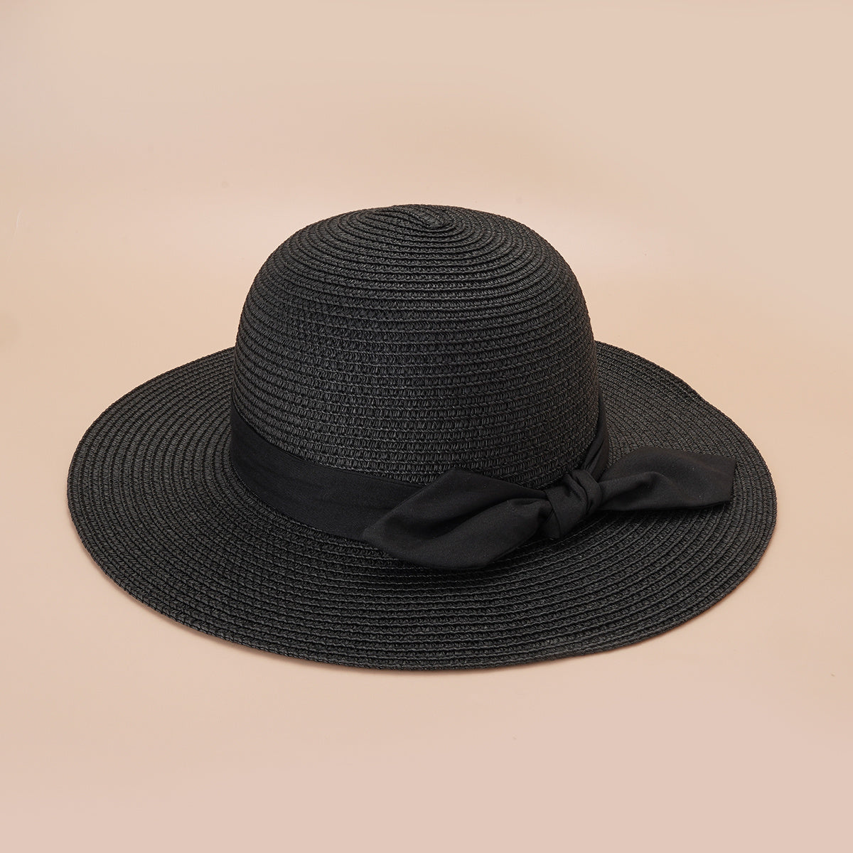 Summer Straw Hat Travel Beach Hat Bow Sun Hat UV Protection