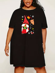 Gnome & Snowflake Deer Lounge Dress