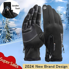 Windproof Waterproof Touch Screen Mittens for Winter Outdoor