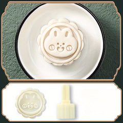 Moon Cake Mold with Stamps DIY Hand Press Cookie Stamps