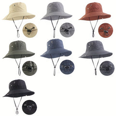Summer Fisherman Hat Drawstring Bucket Hats Outdoors Climbing Travel