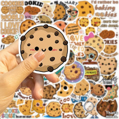 50pcs Cartoon Cookies Graffiti Stickers Waterproof DIY Stickers