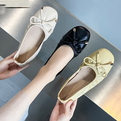 Women's Bowknot Flats Loafers Soft Sole Slip On Shoes