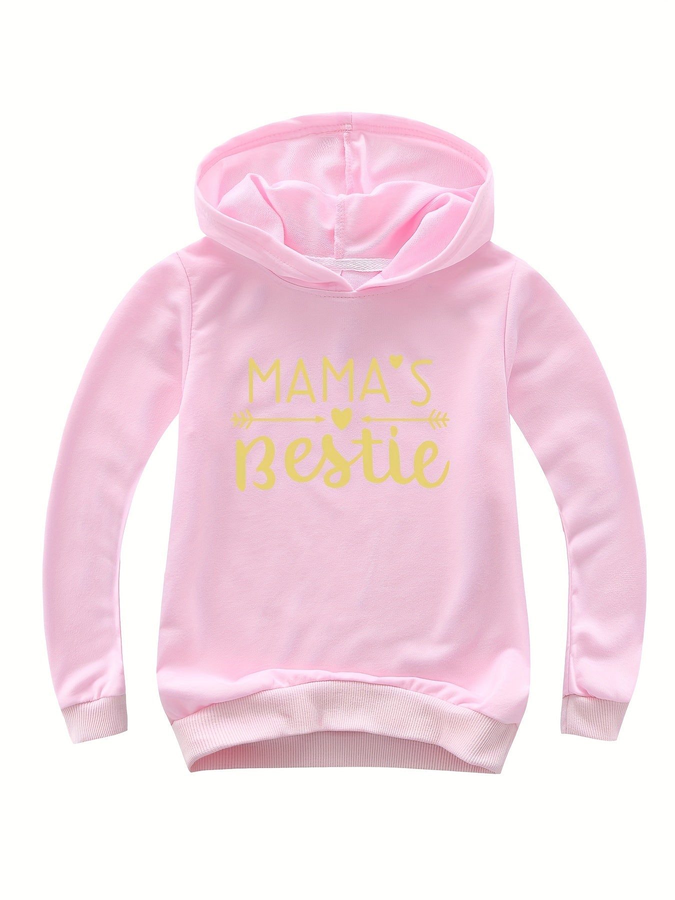 Kids Mama's Bestie Print Hoodie Pullover Sweatshirt