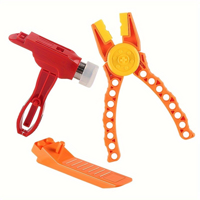 KIDNOAM Building Block Toy Disassembly Clamp Set Wooden Block Remover Hammer Kit