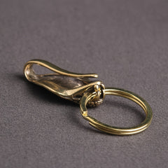 Brass Retro Zodiac Animal Snake Keychain Keyring Car Pendant Decoration