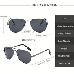 Men's Aviator Sunglasses Anti Glare UV Resistant