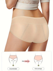 4 Pack Plus Size Casual Underwear Set Women's Plus Letter Print