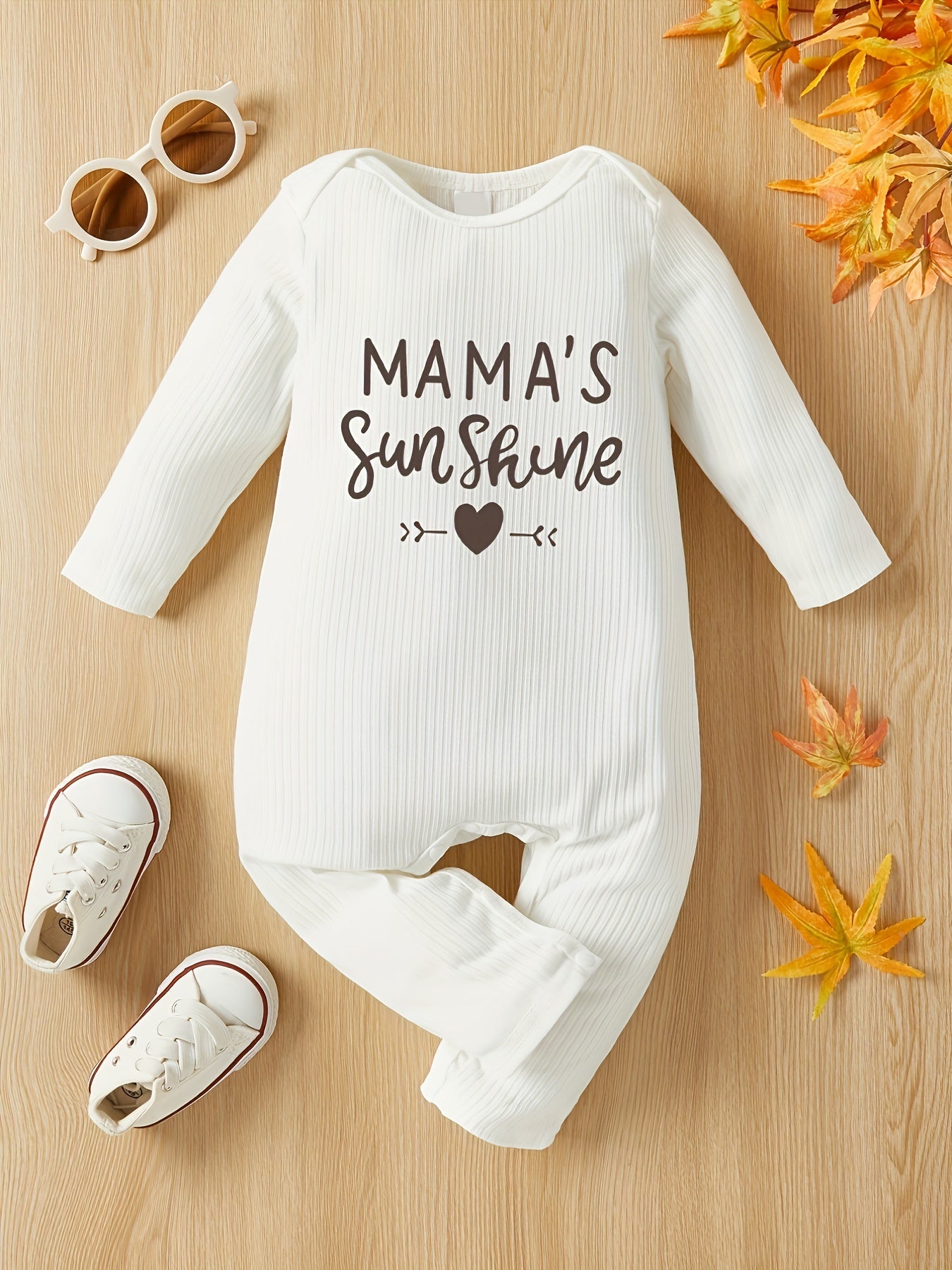 Baby Girls Floral Letter Print Romper Soft Skin-friendly Jumpsuit