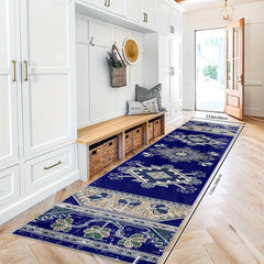 Vintage Moroccan Print Runner Rug 2'X10' Geometric Non Slip Machine Wash
