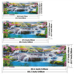 XWJJ Diamond Painting Kit Waterfall Scenery Full Round Drill Large Size