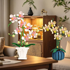 1000 Pieces Orchid Building Blocks Create Floral Landscape