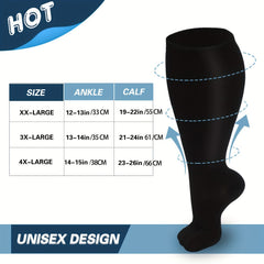 Copper Compression Socks 20-30 MmHg for Plus Size Women & Men