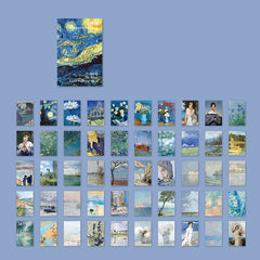 50 Piece Mini Painting Art Retro Journal Backing Paper Set