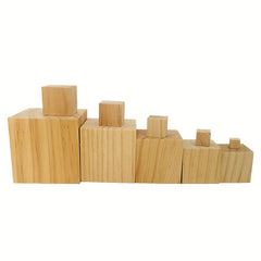 4 Inch Wooden Blocks 6 Colors Sturdy Building Blocks Play & Decor