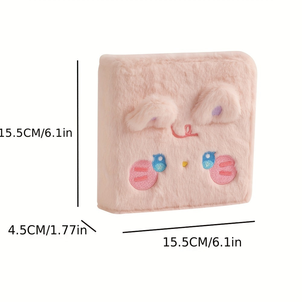 Plush Cartoon Puppy & Kitty Square Photo Album