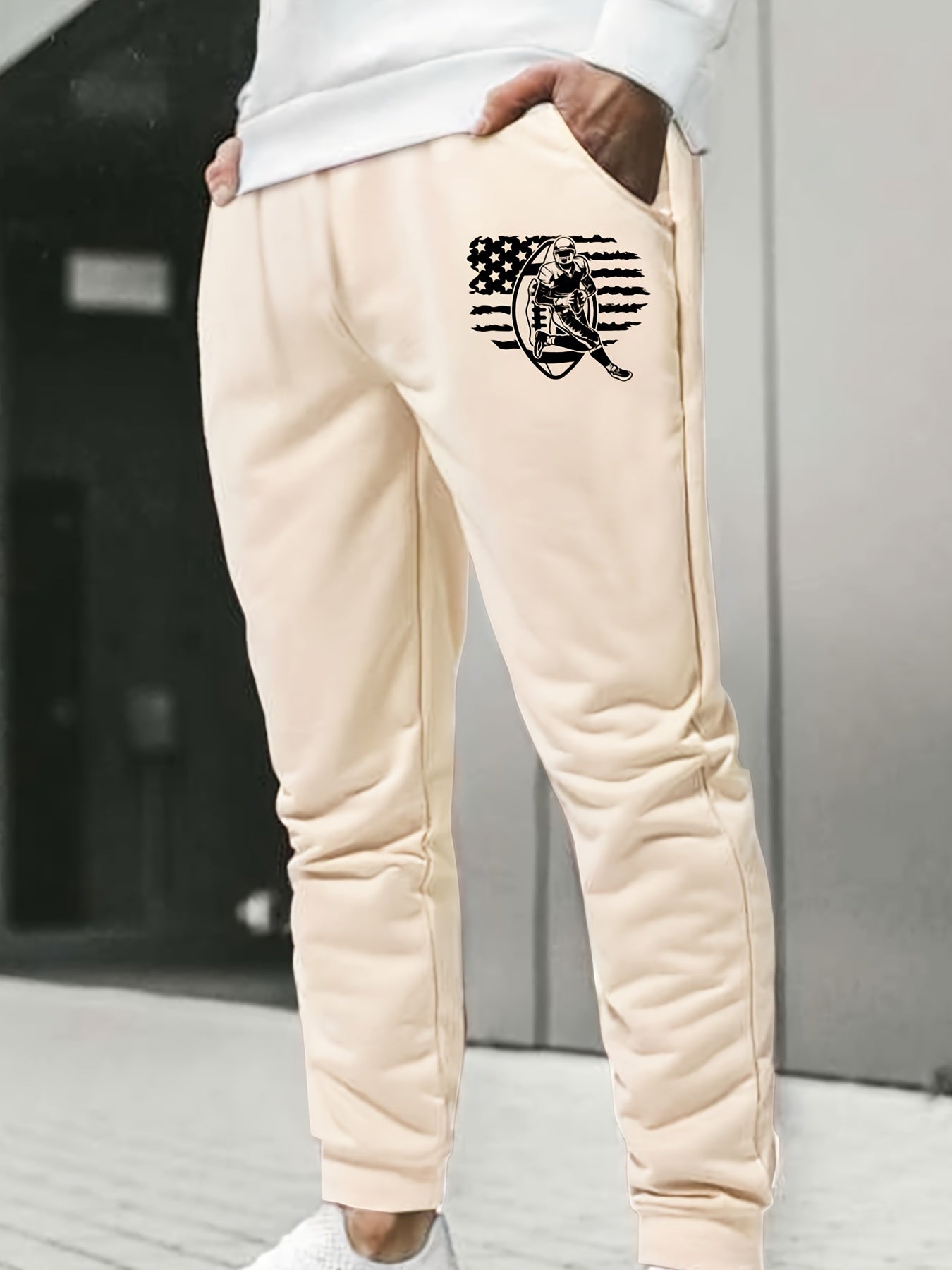 Men's American Football Player Print Sweatpants Joggers