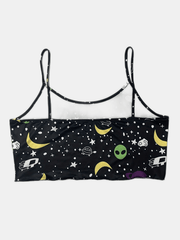 Tropical Print Sports Bra & Boy Shorts Set