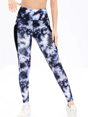 Tie Dye Yoga Pants Slim Fit With Pocket Leggings Activewear