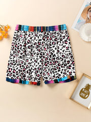 Plus Size Leopard Print Lounge Shorts