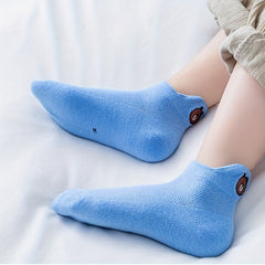 5 Pairs Boys Combed Cotton Boat Socks, Ages 1-11