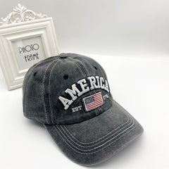 Retro Sunscreen Baseball Cap for Men Embroidery Strap