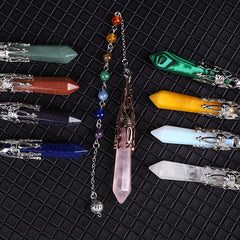 Natural Stone Quartz Gemstone Crystal Pendant for Chakra Balancing & Healing