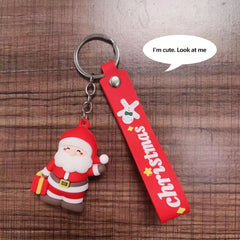 1pc Cartoon Key Chain Keyring Pendant Ornament Christmas Gift