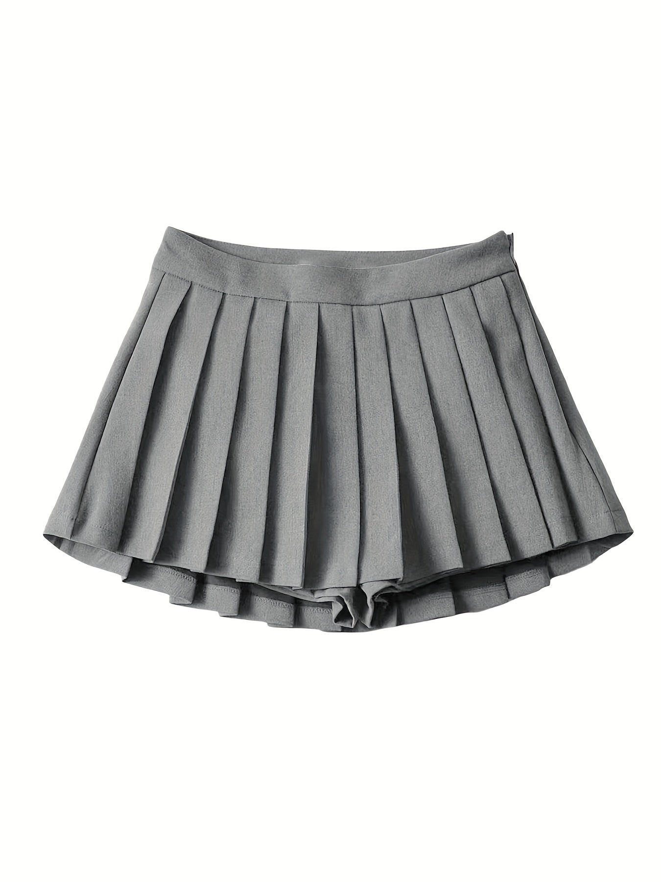 Y2K Solid Pleated Mini Skirt for Women