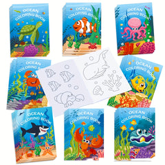 Ocean Life DIY Coloring Book Sea Creatures Coral Reefs & Fish Educational Toy