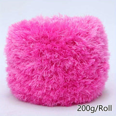 Long Hair Crystal Velvet Yarn 210g - Crocheting Knitting Weaving DIY