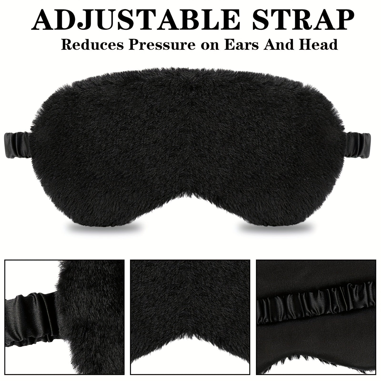 Comfort Plush Sleep Eye Mask Blackout Blindfold for Full Night's Sleep