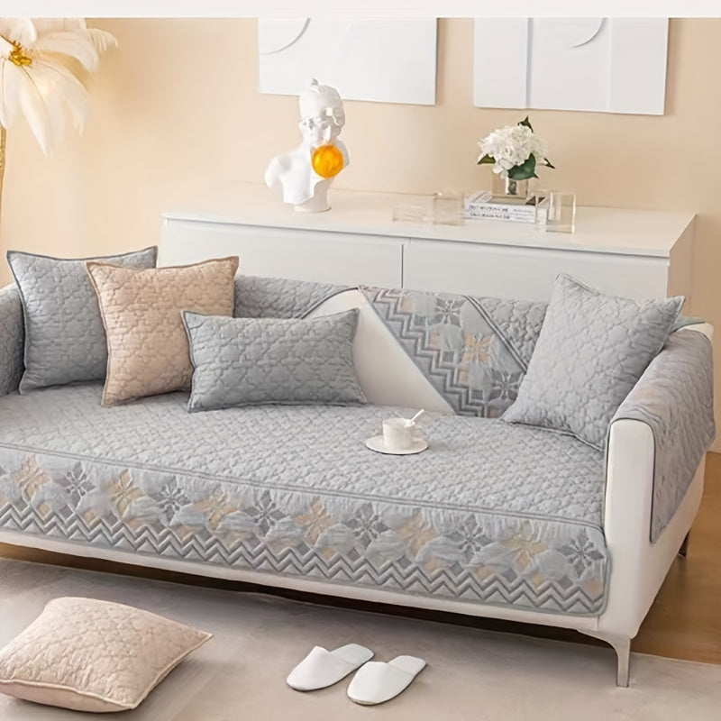 Jacquard Geometric Sofa Cover Non-Slip Washable Durable Furniture Protector