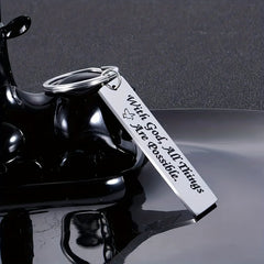 Faith Gift Keychain For Friends Birthday Graduation Stainless Steel Women