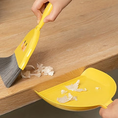 1pc Little Yellow Duck Dustpan Sweep Set Easy Cleaning