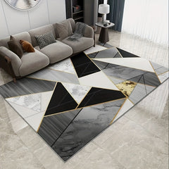 Geometric Morandi Area Rug with Anti Slip Backing