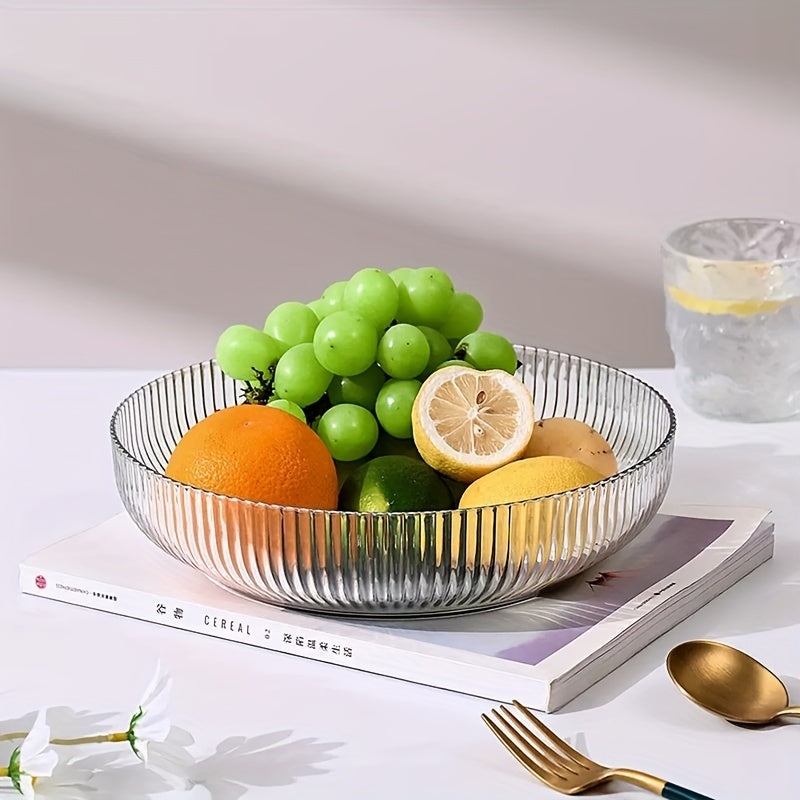 Round Transparent Snack Dried Fruit Plate Fruit Bowl