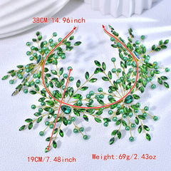 Vintage Flower Rhinestone Headband Bridal Hair Accessory