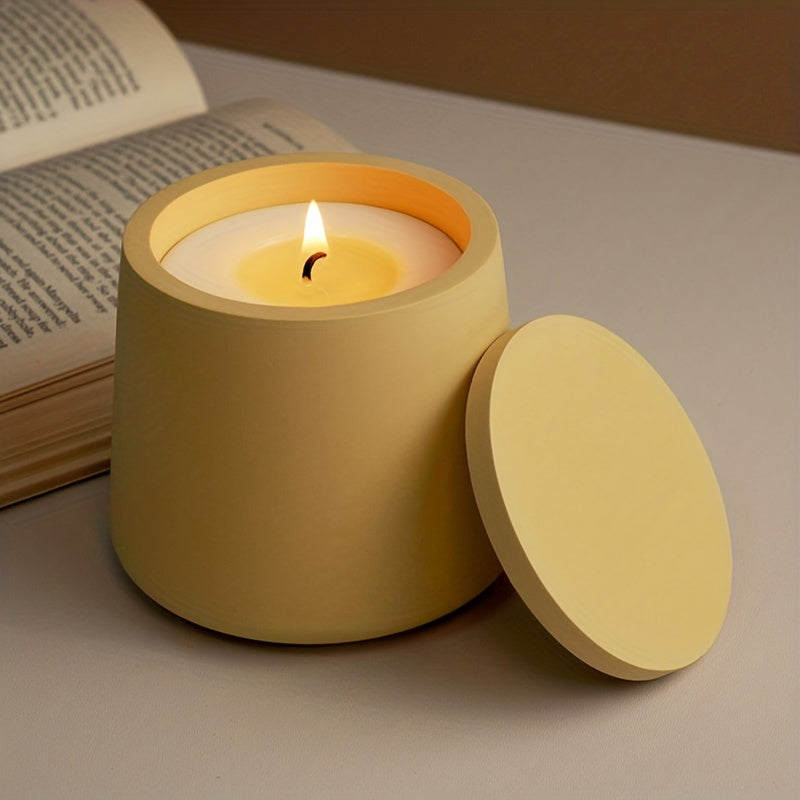 DIY Candle Holder With Lid Gypsum Silicone Mold