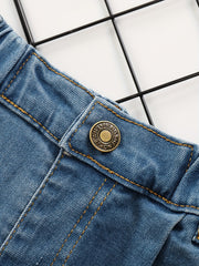 Girls Loose Fit Denim Pants Casual Jeans For Kids