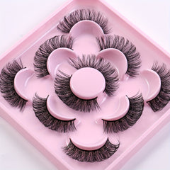 5 Pairs Faux Mink Lashes DD Curl Natural Volume False Eyelashes