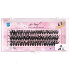 60 Clusters 40D 3 Rows Eyelashes Extention Natural Soft Faux Mink Lashes
