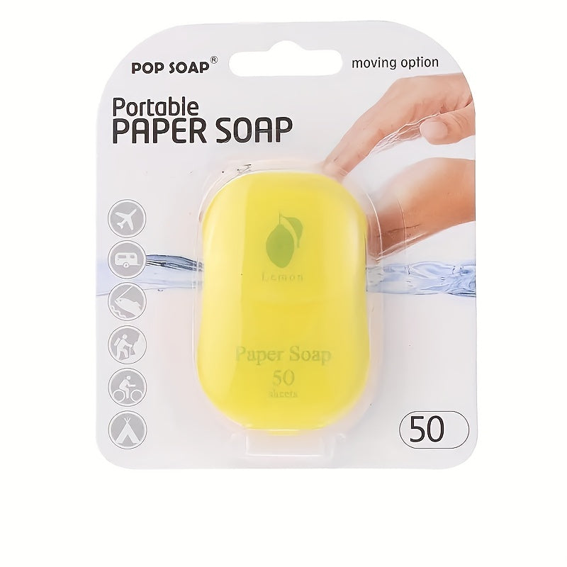 50pcs Water Soluble Paper Soap for Travel Deep Cleansing and Moisturizing