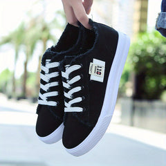 Women's Canvas Lace Up Shoes Lightweight Casual Walking Shoes